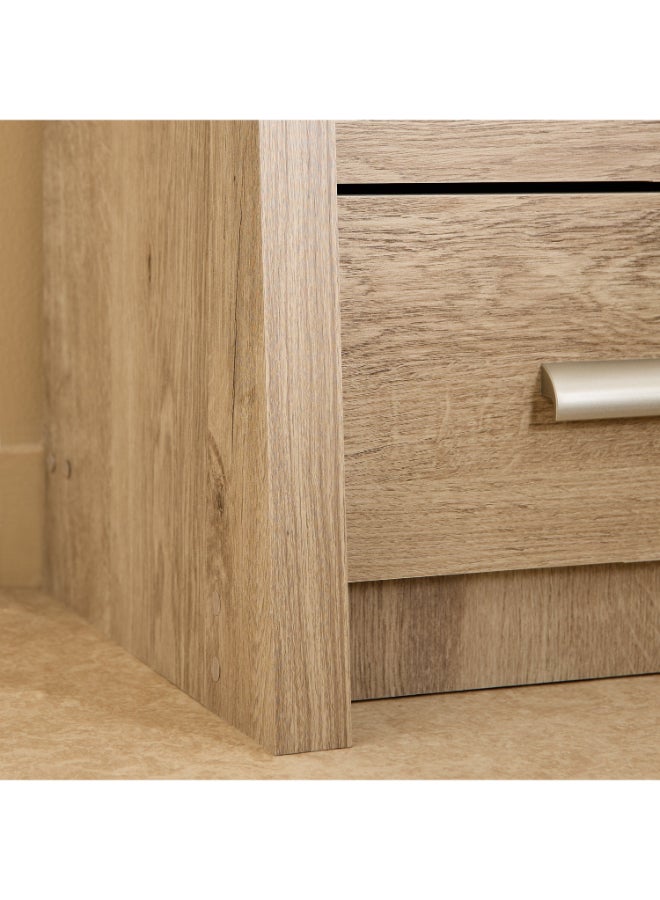 Home Box Curvy Nightstand with 2 Drawers in Light Wood - Image 4